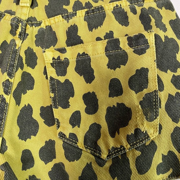 BLANK NYC woman's size 24 The Barrow lime light vintage animal high-rise shorts - Picture 9 of 12